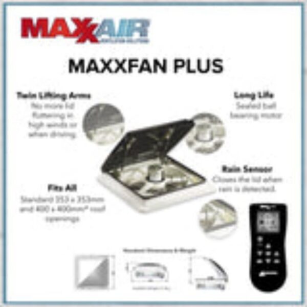 MaxxAir - MaxxFan Standard, 350x350mm, Remote Control, Smoke - Image 2